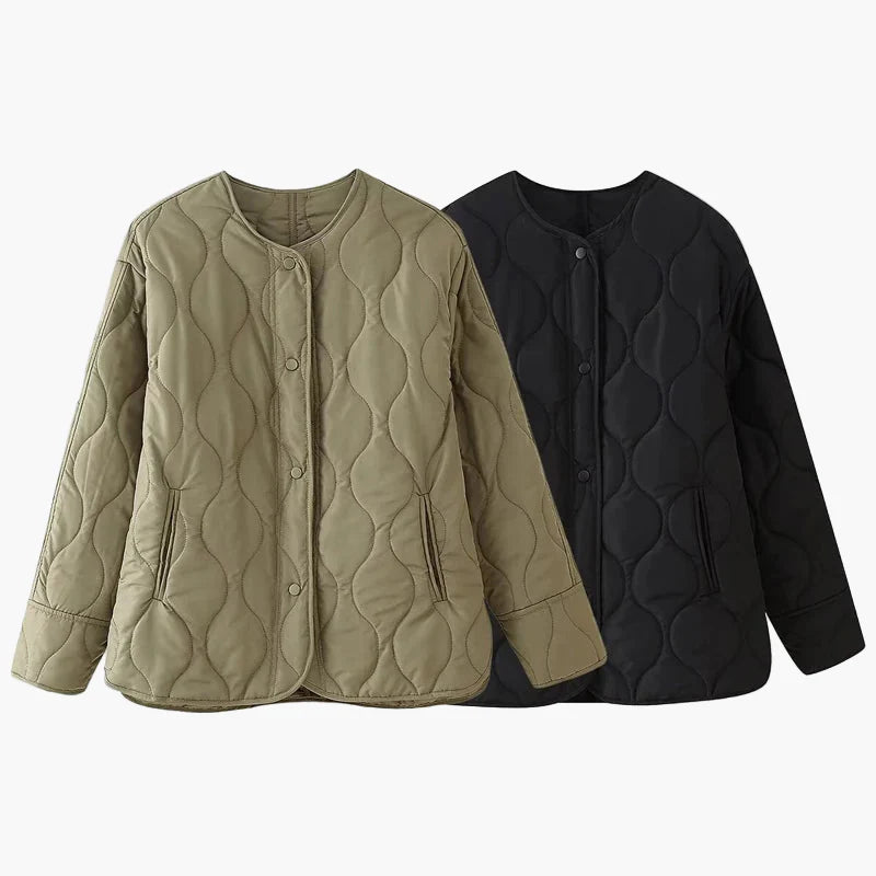 Chaqueta acolchada ligera de estilo casual para mujer, ideal para otoño y primavera
