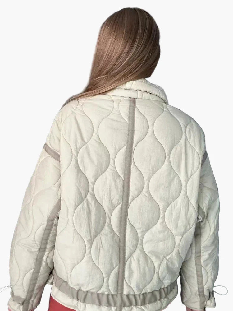 Chaqueta acolchada casual para mujer, estilo urbano de moda, ideal para otoño e invierno