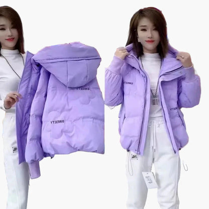 Chaqueta de invierno casual para mujer con capucha, estilo urbano, ideal para clima frío