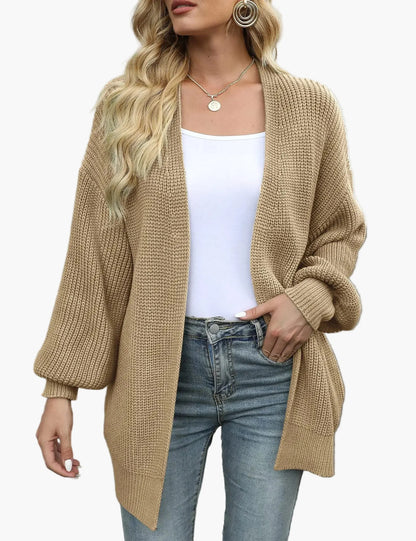 Casual damevest cardigan i oversize-stil til efterår og vinter