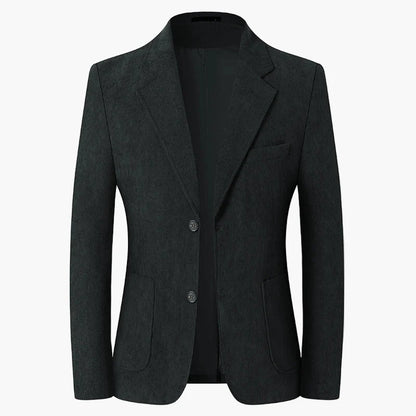 Avslappnad herrblazer med klassisk elegans för affärer och fritid