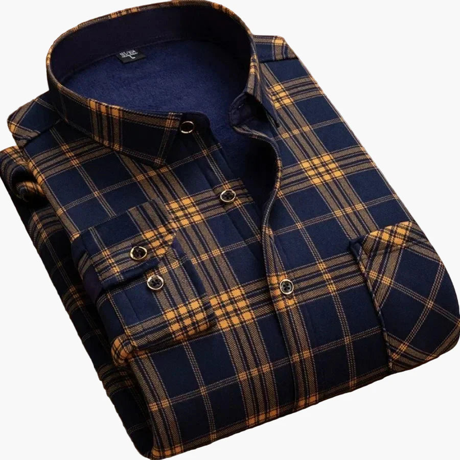 Camisa de cuadros casual para hombre, estilo clásico elegante, ideal para un look diario o profesional