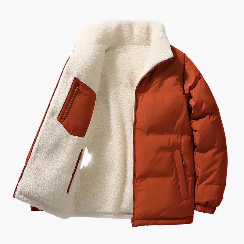Chaqueta acolchada para hombre estilo urbano corte holgado con forro cálido