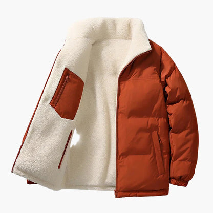 Chaqueta acolchada para hombre estilo urbano corte holgado con forro cálido