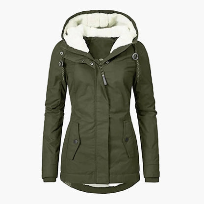 Chaqueta de Invierno para Mujer Estilo Urbano con Capucha Forrada – Elegancia Diaria y Confort Térmico