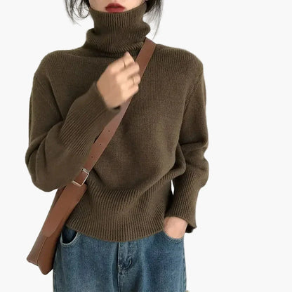 Lös polotröja i avslappnad stil för kvinnor – chic och bekväm look för höst och vinter