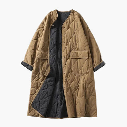 Cappotto trapuntato ampio stile giapponese da donna – Eleganza casual autunno-inverno