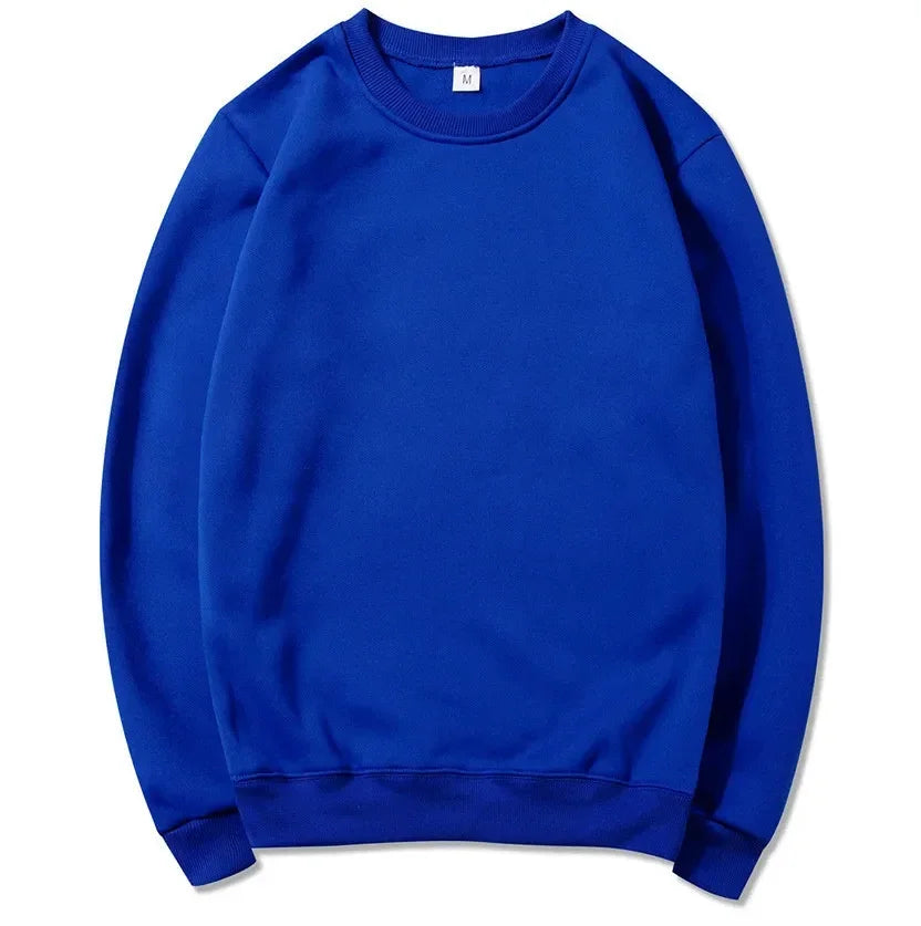 Sweat-shirt Homme Col Rond Manches Longues Uni Couleur Vive