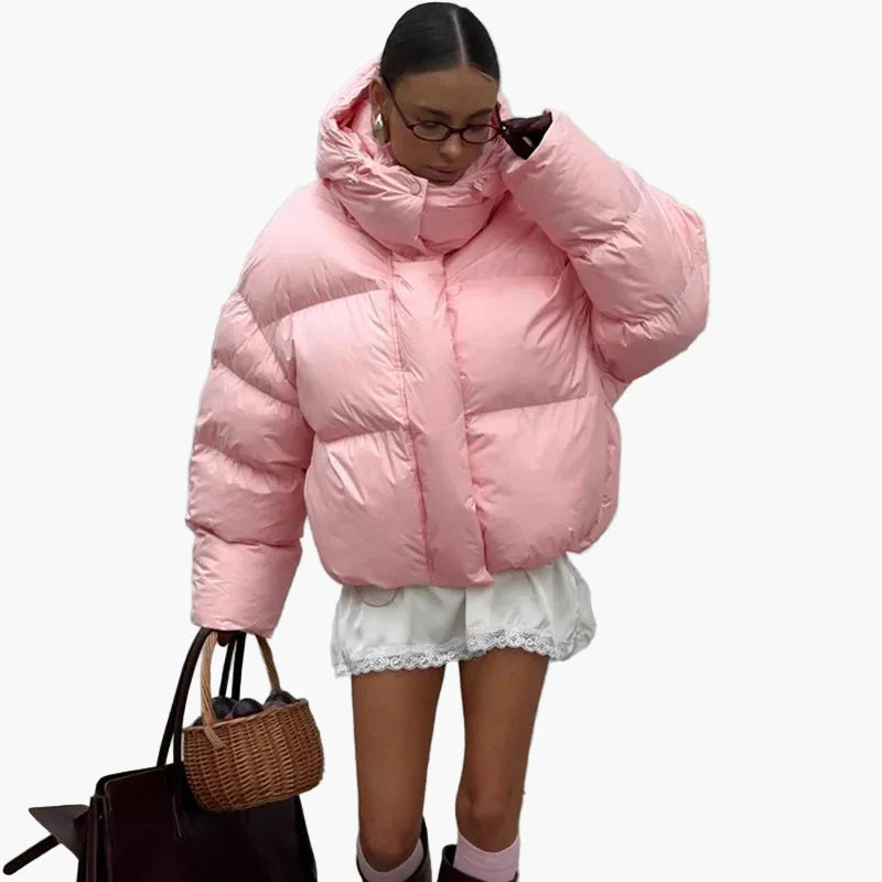 Chaqueta acolchada oversize para mujer estilo urbano invierno