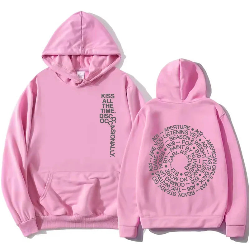 Sweat à capuche unisexe avec imprimé graphique devant et dos, plusieurs motifs et couleurs