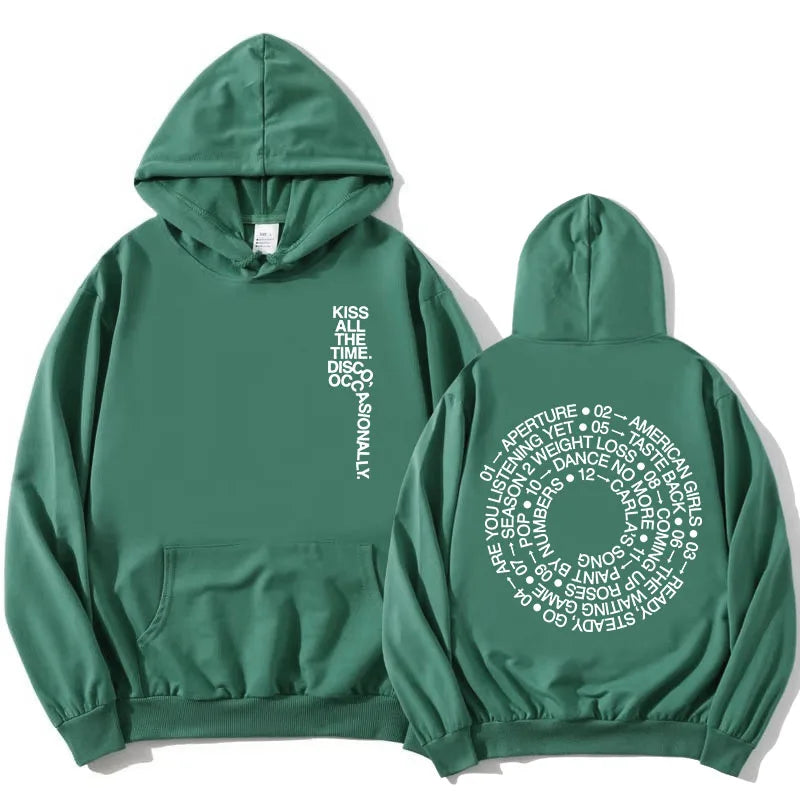 Sweat à capuche unisexe avec imprimé graphique devant et dos, plusieurs motifs et couleurs