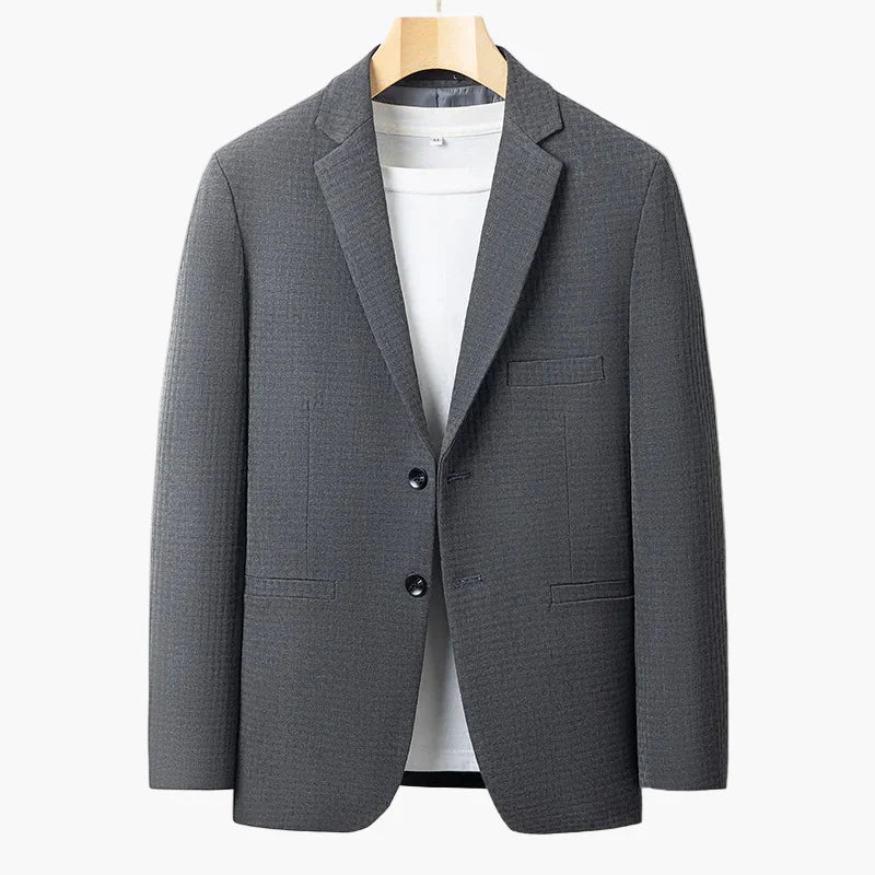 Avslappnad herrblazer i mångsidig urban stil för affärer och vardag