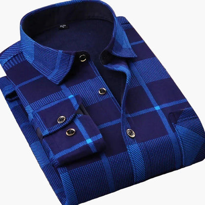 Camisa de cuadros casual para hombre, estilo clásico elegante, ideal para un look diario o profesional