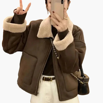 Chaqueta aviador casual para mujer estilo urbano