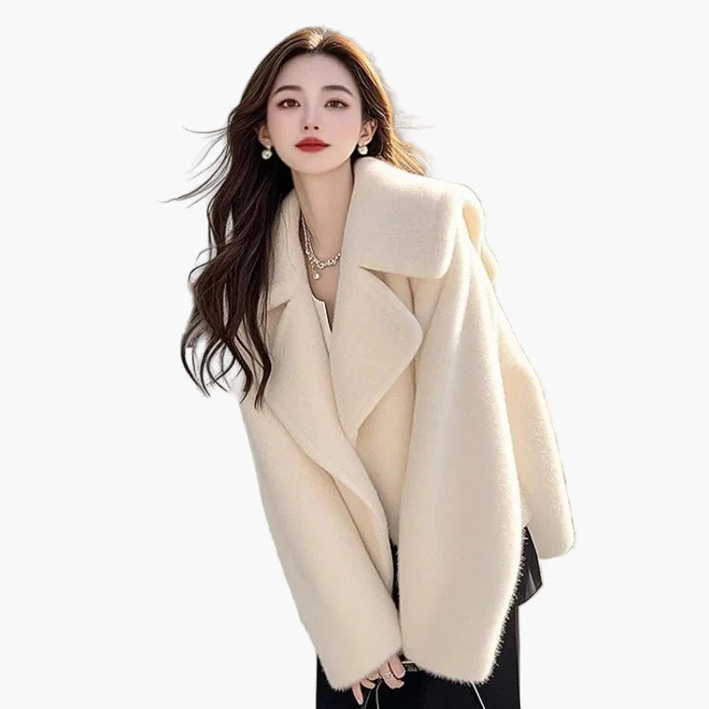 Damesjas moderne stijl, losse elegante snit voor de winter