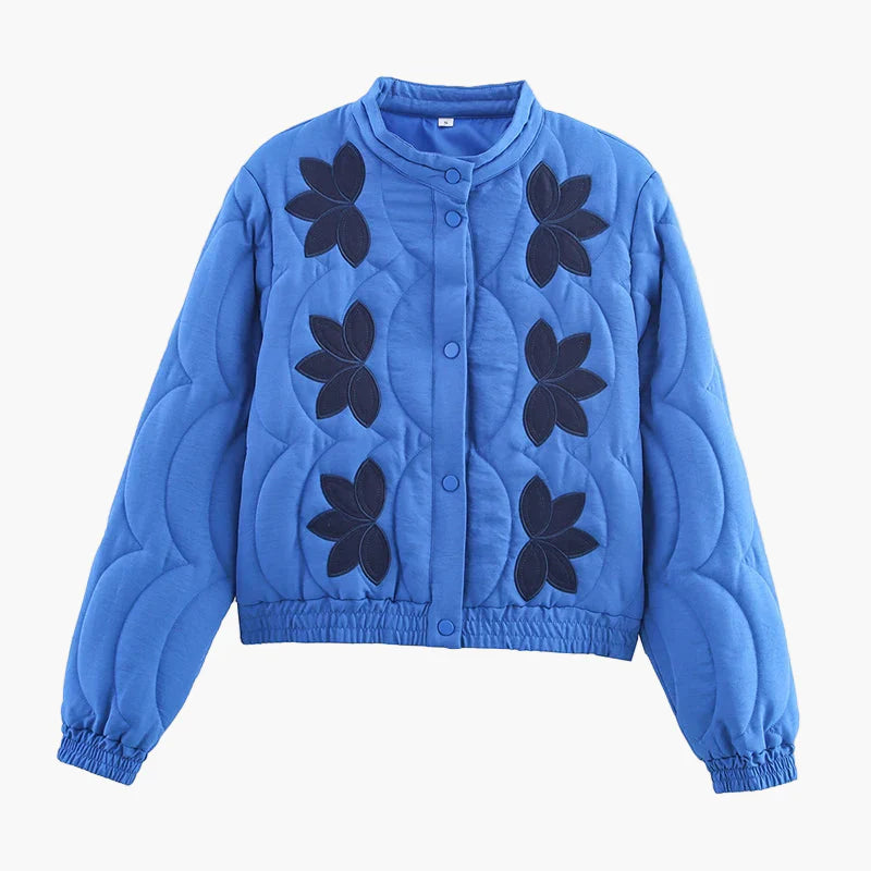 Chaqueta casual para mujer estilo bohemio con flores de moda