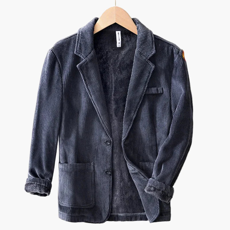 Avslappnad herrblazer i vintage-stil för höst och vinter