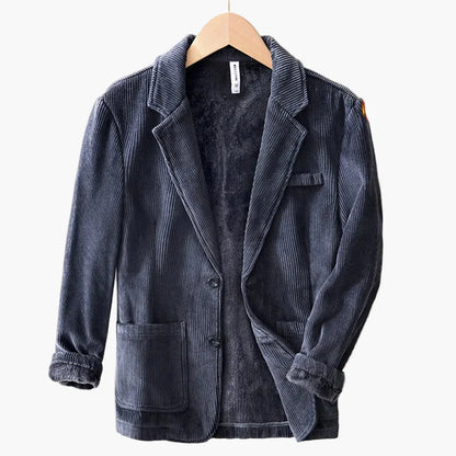 Avslappnad herrblazer i vintage-stil för höst och vinter