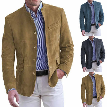 Elegant herrjacka i blazerstil – Chic urban mode, perfekt för kontoret och utekvällar