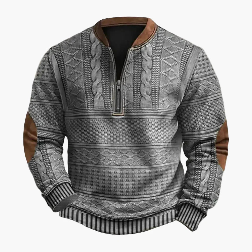 Sudadera para hombre con cuello redondo estilo patchwork sportswear chic para otoño e invierno