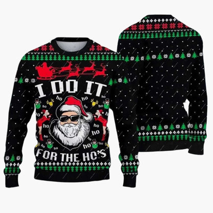 Pull de Noël humoristique "Jingle Balls" pour homme – Style amusant pour les fêtes et soirées décalées