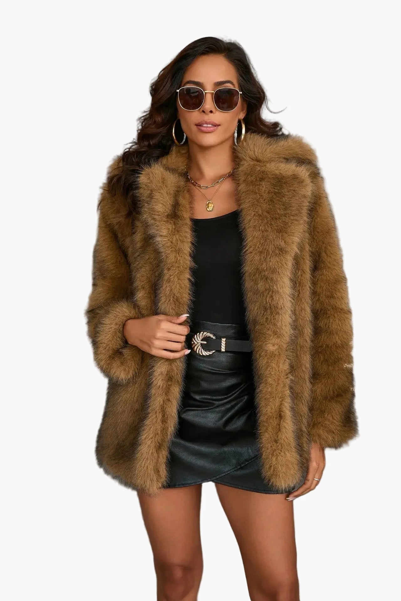Cappotto donna chic stile urbano elegante per l'inverno