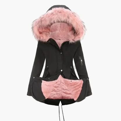 Dame vinterparka med hætte – elegant og varm stil til vinteren