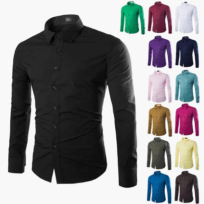 Elegantes Herrenhemd Slim Fit mit langen Ärmeln für Business und Freizeit
