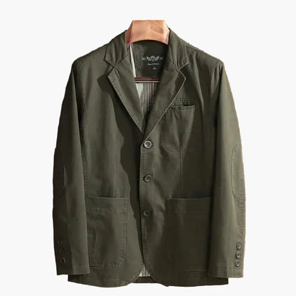 Avslappnad herrblazer i workwear-stil med flera fickor för vardagsbruk