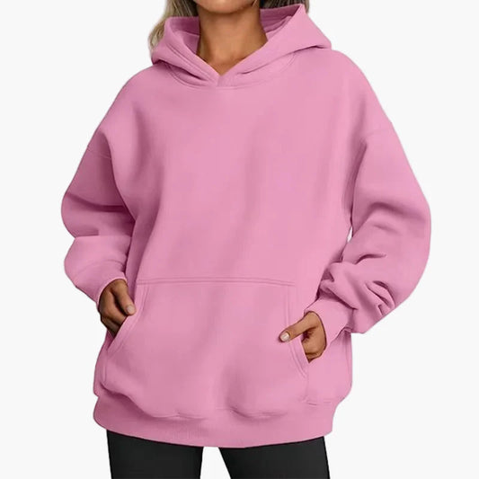 Oversized avslappnad hoodie för kvinnor i urban stil, bekväm för vardagen