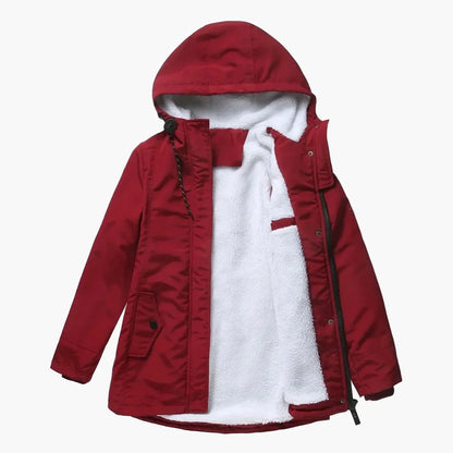 Abrigo de Invierno para Mujer con Capucha Estilo Casual Caliente para Exterior