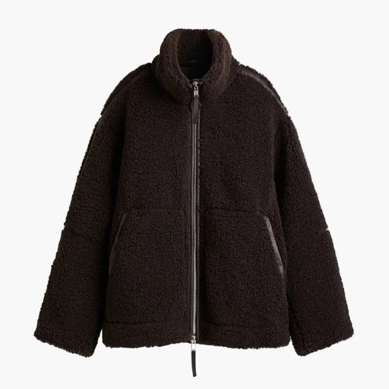 Chaqueta estilo peluche para mujer – Look a la moda y confort óptimo para el invierno