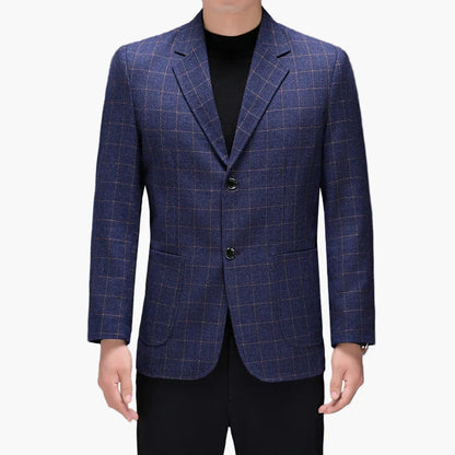 Elegant rutete dressjakke til herre for forretninger og formelle anledninger
