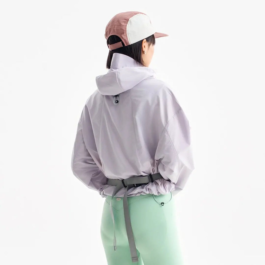 Veste courte à capuche légère pour femme, coloris variés
