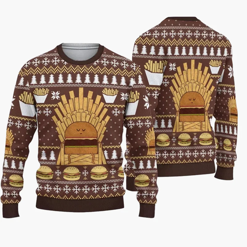 Maglione di Natale Uomo Stile Maglione Brutto – Umorismo Serie TV, Festa di Natale
