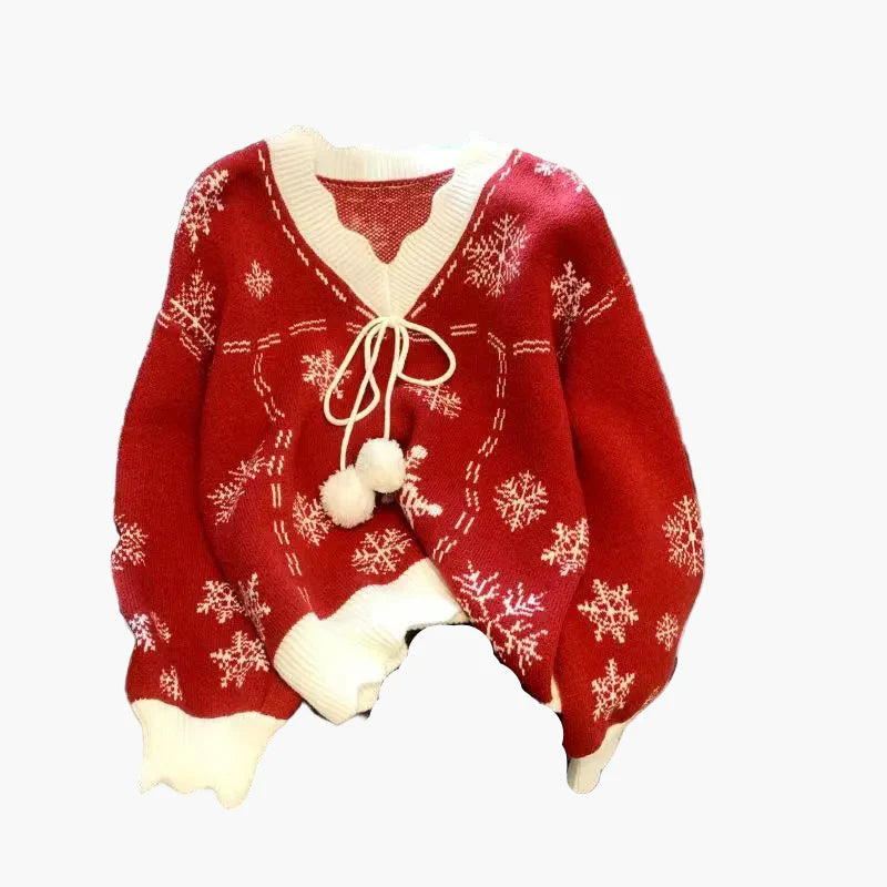 Cardigan Donna Stile Inverno Natale Motivi Fiocchi di Neve – Ideale per le Feste e l'Inverno