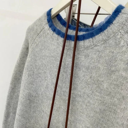 Casual trui voor dames in stedelijke stijl voor de herfst, ronde hals, lange mouwen