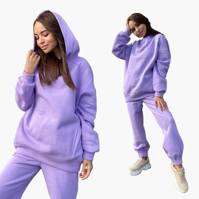 Oversized joggingset för kvinnor i avslappnad urban stil