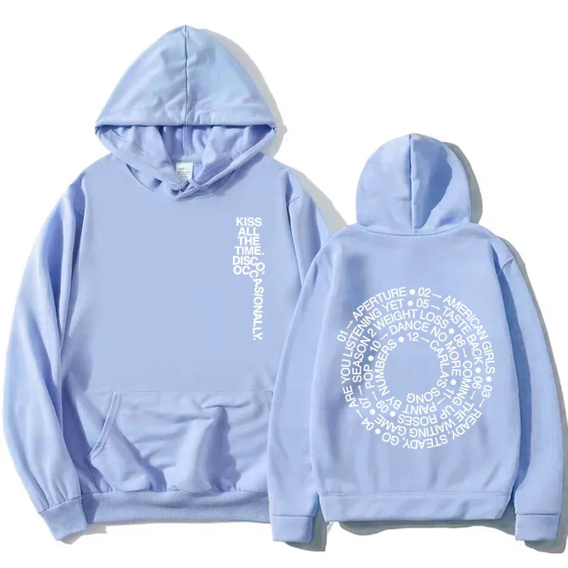 Sweat à capuche unisexe avec imprimé graphique devant et dos, plusieurs motifs et couleurs
