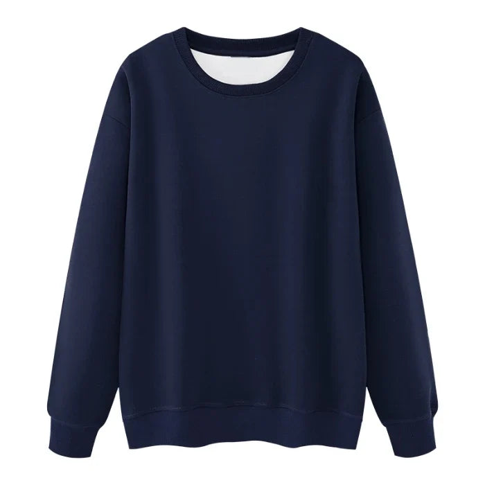 Herren-Sweatshirt mit Rundhalsausschnitt, Fleece-Futter und langen Ärmeln