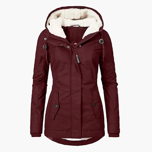 Chaqueta de Invierno para Mujer Estilo Urbano con Capucha Forrada – Elegancia Diaria y Confort Térmico