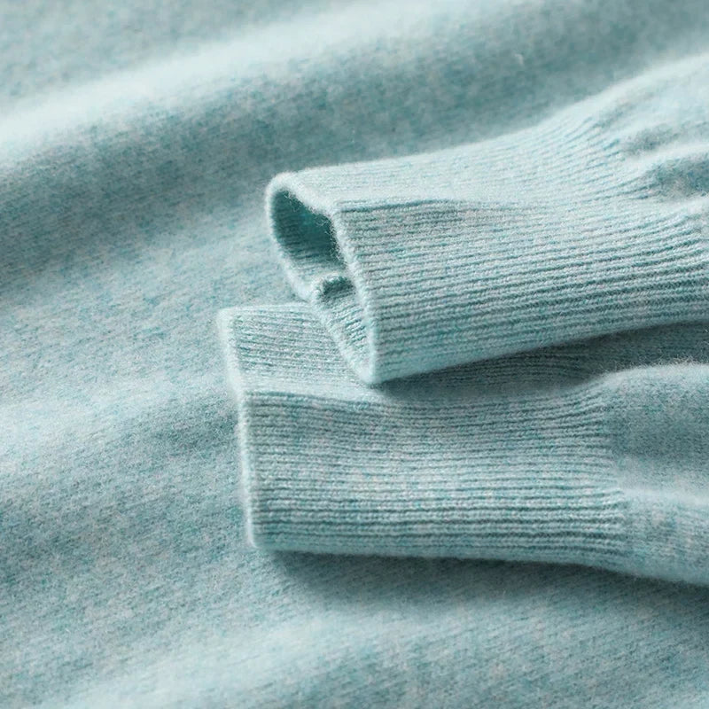 Damski dzianinowy sweter z okrągłym dekoltem i długimi rękawami - Dostępny w wielu kolorach