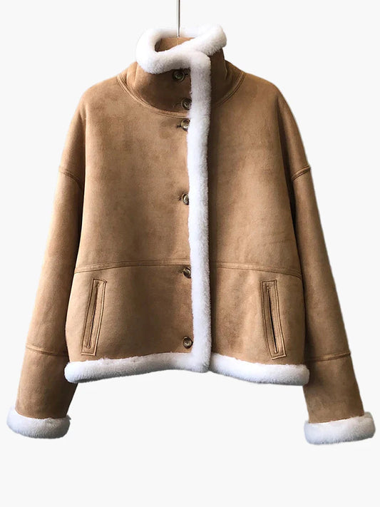Veste d'hiver femme style aviateur coupe oversize tendance urbaine