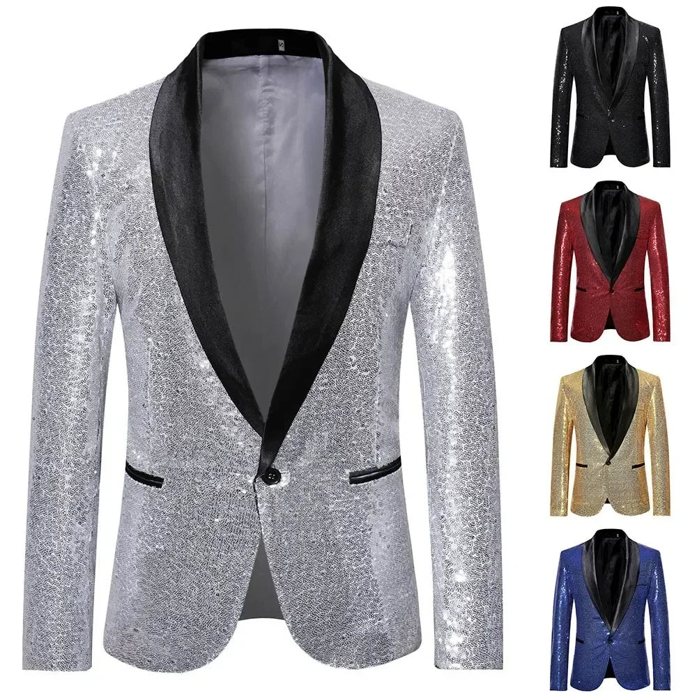Elliott – Blazer Homme avec Paillettes pour Fête et Scène