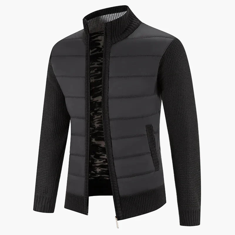 Men's casual urban style long-sleeve jacket with zipper closure