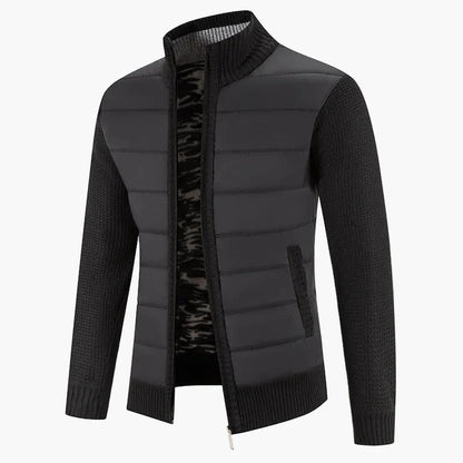Men's casual urban style long-sleeve jacket with zipper closure