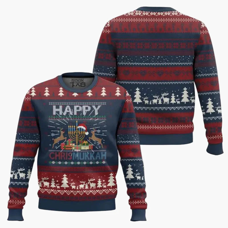 Unisex sweatshirt i stygg Hanukka-genserstil "Not Today Santa" – fest og humor til jul og Hanukka