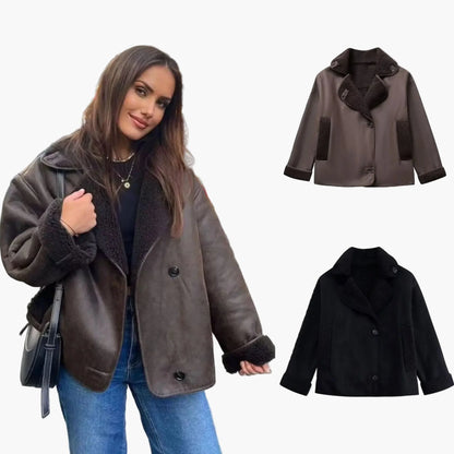 Chaqueta Oversize Mujer Estilo Urbano Elegante para Otoño e Invierno