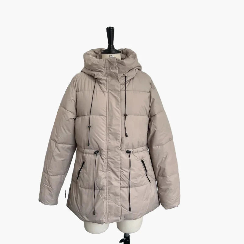 Gesteppter Damen-Wintermantel mit Kapuze, warmer und trendiger urbaner Stil