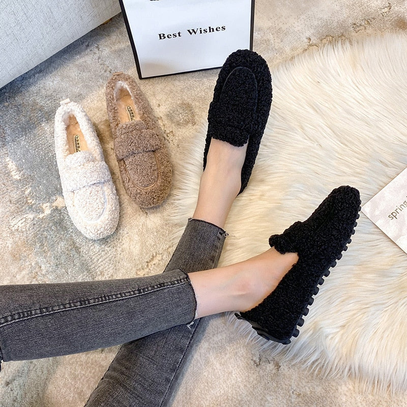 Zapatillas de mujer estilo mocasín suaves y cómodas para interior